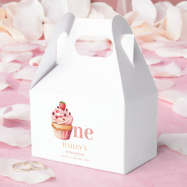 Cupcake Einladung zum Geburtstag, Mädchen 1. Gebur Geschenkschachtel