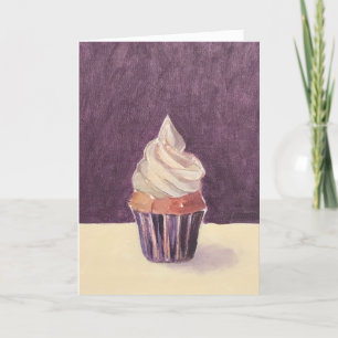 Cupcake En Carte Violette
