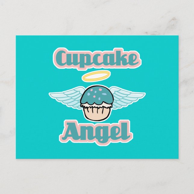 Cupcake Engel Postkarte (Vorderseite)