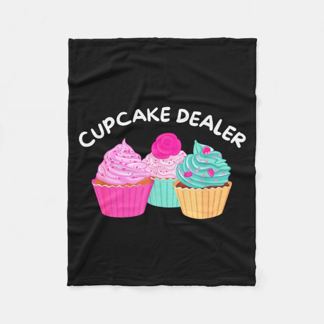 Cupcake Er - Lustiger Cupcake-Bäcker Gebäck Backen Fleecedecke (Vorderseite)