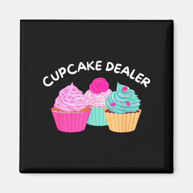 Cupcake Er - Lustiger Cupcake-Bäcker Gebäck Backen Magnet (Vorne)