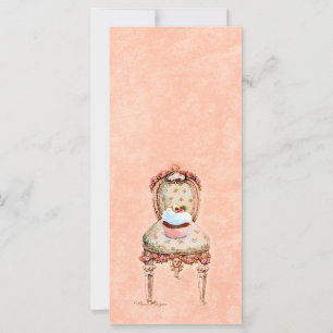 Cupcake et Chaise vintage Style Invitations Cartes