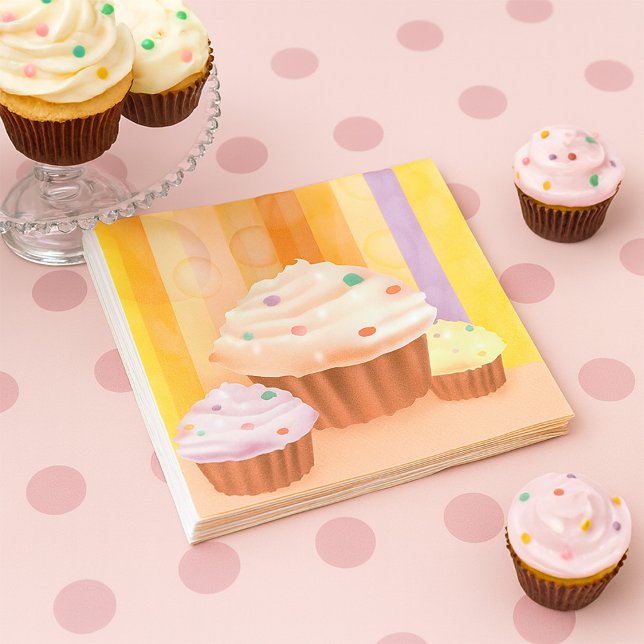 Cupcake Fantasy Colorful Sweet Leckereien Serviette (Von Creator hochgeladen)