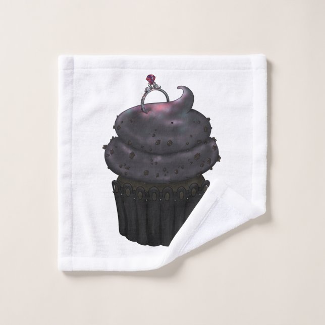 Cupcake Fiançailles doux (Gant de toilette)