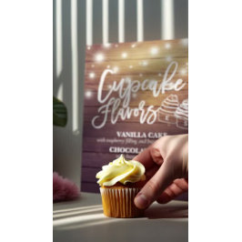 Cupcake Flavors Hochzeitszeichen Couple Mason Jar  Poster