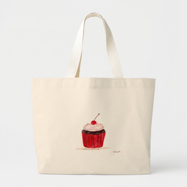 Cupcake Food Kuchen Aquarell Süßbäckerei Jumbo Stoffbeutel (Vorne)