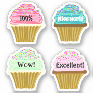 Cupcake Formen Förderung des Klassenzimmers Aufkleber