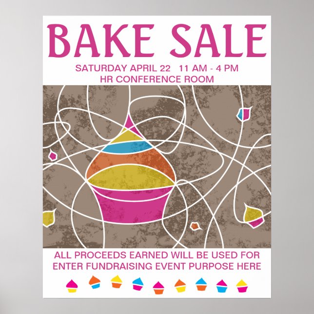 CUPCAKE formt Backposter Poster (Vorne)