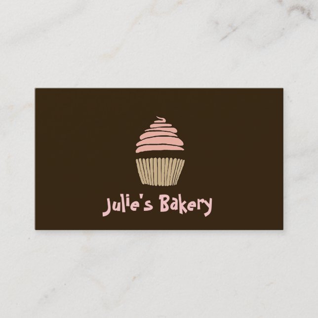 Cupcake, Gâteau, Carte de visite de boulangerie (Devant)