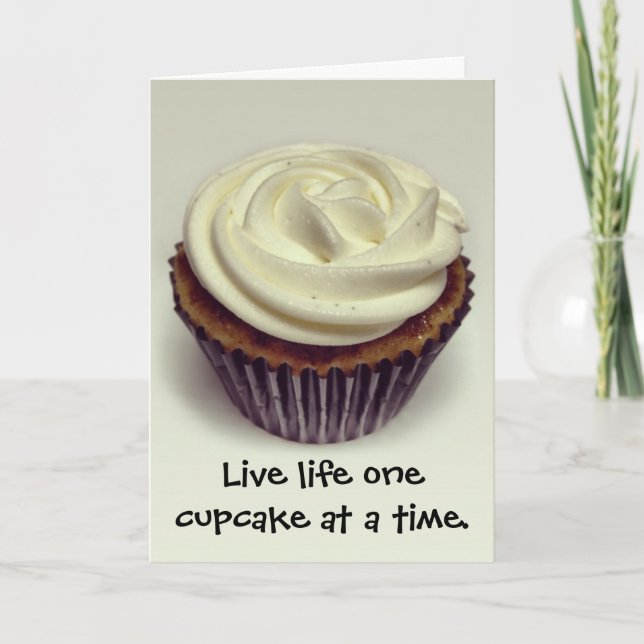 Cupcake Geburtstagskarte Karte (Vorderseite)