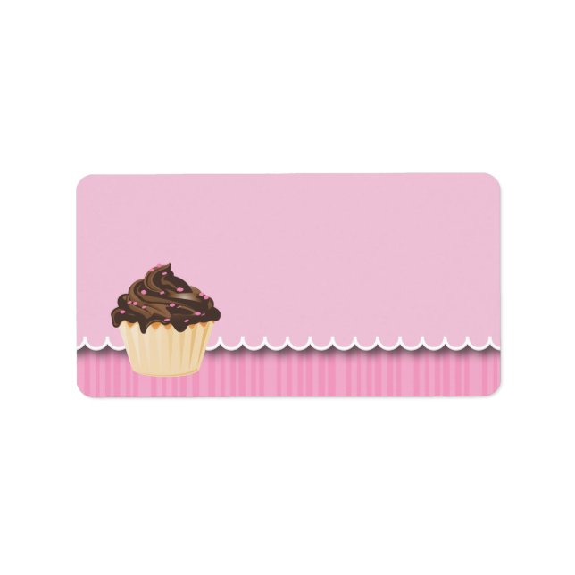 Cupcake-Geschäftsadressen-Labels Adressaufkleber (Vorne)