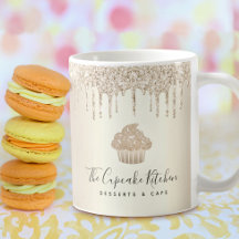 Cupcake Gold Glitzer Tropfen Bäckerei Konditorei K