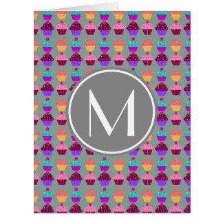 Cupcake Graue Monogramm-Geschenke
