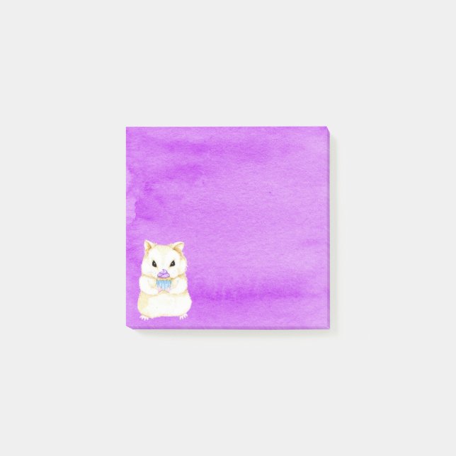 Cupcake Hamster Post-It Notes (Devant)