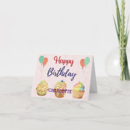 Cupcake Happy Birthday Card Karte