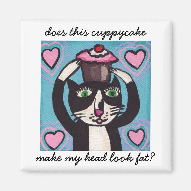 Cupcake Head Kitty Magnet (Devant)