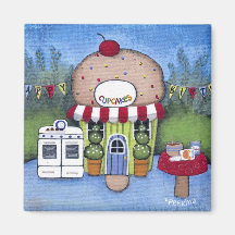Cupcake Hütte Magnet