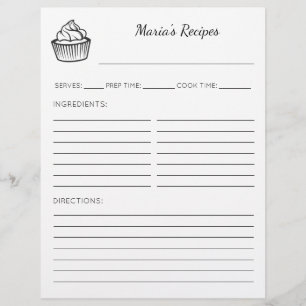 Cupcake Illustration Personalisierte Rezessionssei Flyer