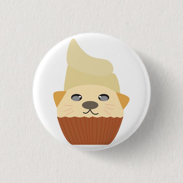 Cupcake Katty Button (Vorderseite)