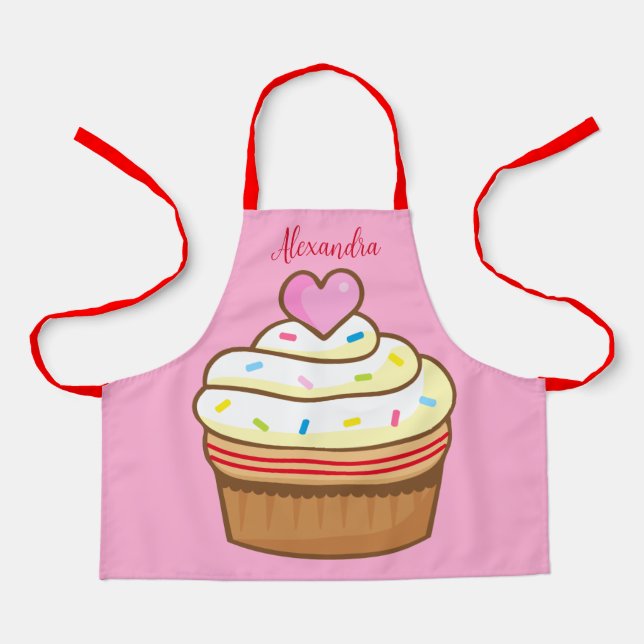 Cupcake Kids NOM tablier de cuisson rétro (Recto)
