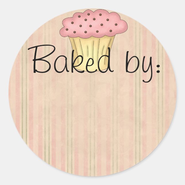 Cupcake Kitchen Label Runder Aufkleber (Vorderseite)