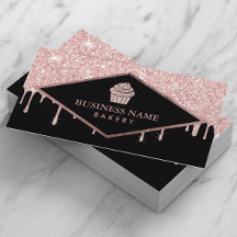 Cupcake Konditorei Bäckerei Rose Gold Glitzer Trop