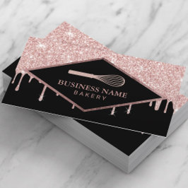 Cupcake Konditorei Bäckerei Whisky Rose Gold Tropf Visitenkarte