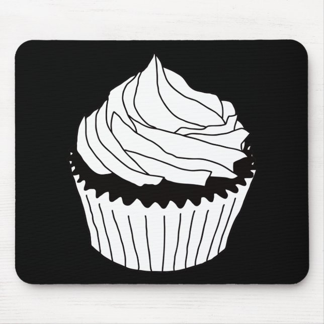 Cupcake-Kritzeleien Mousepad (Vorne)