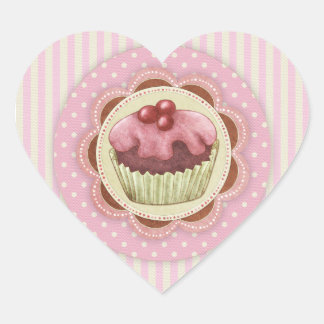 CupCake-Liebe-Aufkleber Herz-Aufkleber