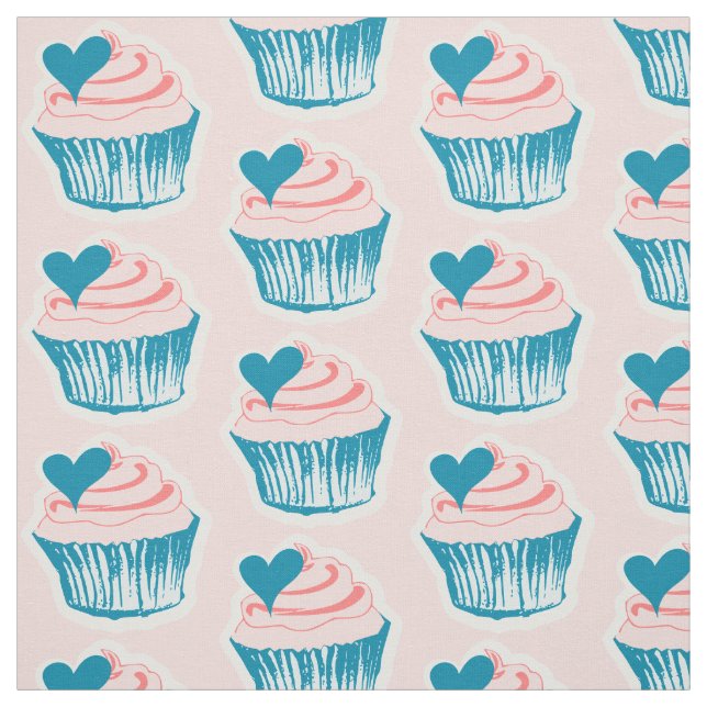 Cupcake Liebe Stoff (Muster)