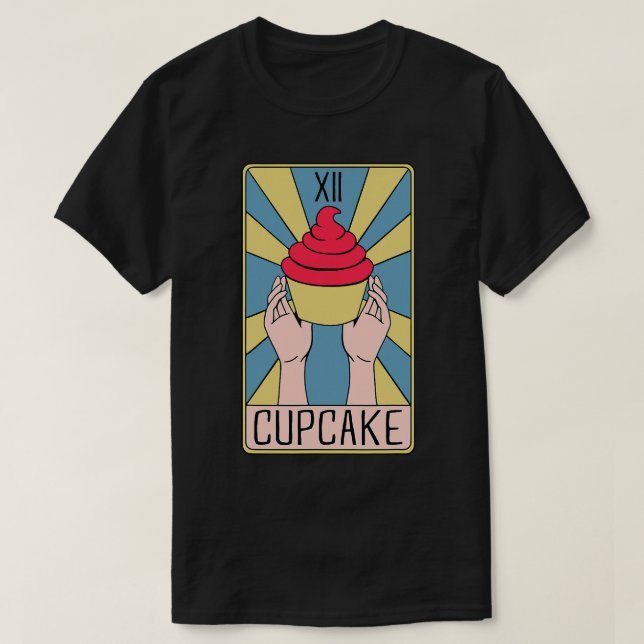 Cupcake Lover Baker Backwaren Lover Cupcake Tarot  T-Shirt (Design vorne)