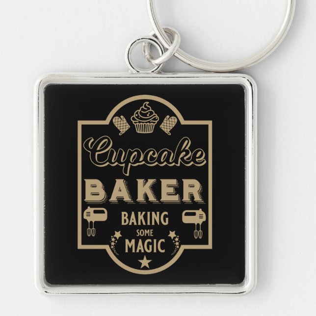 Cupcake Master Baker Schlüsselanhänger (Vorne)