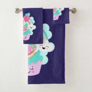 Cupcake mignonne et crème glacée joyeuse