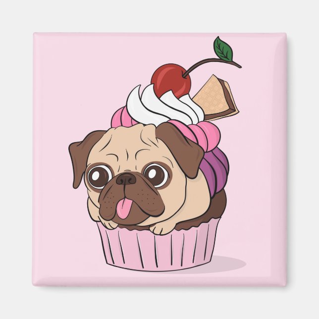 Cupcake-Mops Magnet (Vorne)