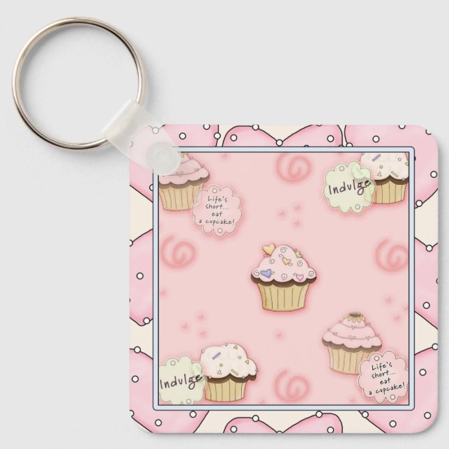 Cupcake Motto Schlüsselanhänger (Vorderseite)