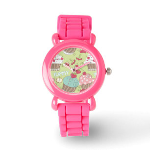 Cupcake-Muster Armbanduhr