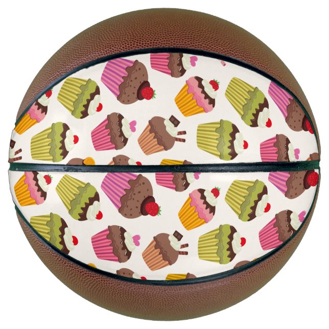 Cupcake Muster, Muffin Muster, Schokolade, Herz Basketball (Vorderseite)