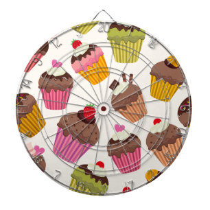 Cupcake Muster, Muffin Muster, Schokolade, Herz Dartscheibe