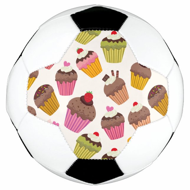 Cupcake Muster, Muffin Muster, Schokolade, Herz Fußball (Vorderseite)
