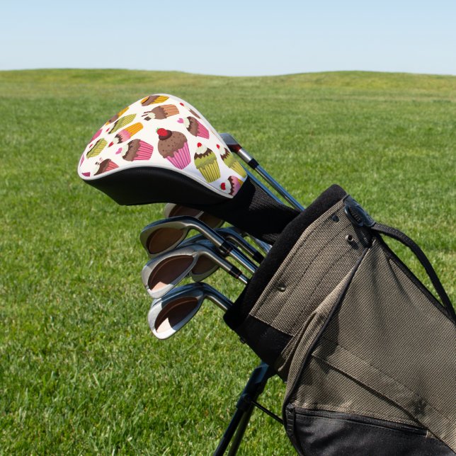 Cupcake Muster, Muffin Muster, Schokolade, Herz Golf Headcover (In SItu)