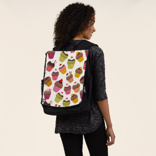 Cupcake Muster, Muffin Muster, Schokolade, Herz Rucksack