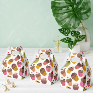 Cupcake-Muster, Muffin-Muster, Schokolade, Herzen Geschenkschachtel