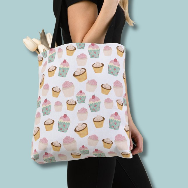 Cupcake-Muster Tasche (Cupcake pattern tote bag)