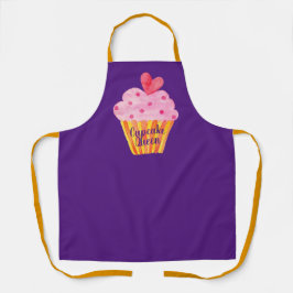 Cupcake NAME Backen benutzerdefinierte Schürze Aqu