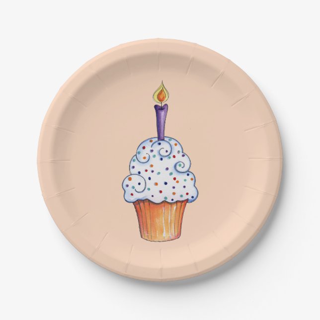 Cupcake Pappteller (Vorderseite)
