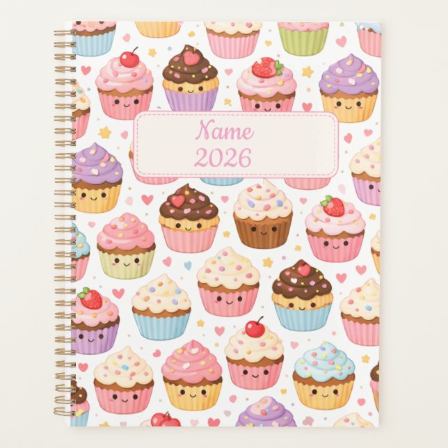 Cupcake Parade Customizable Planner Planer (Vorderseite)