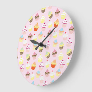 Cupcake Party Wall Clock Große Wanduhr