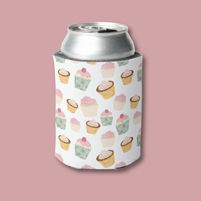 Cupcake Pattern Dosenkühler (Cute cupcake can cooler.)
