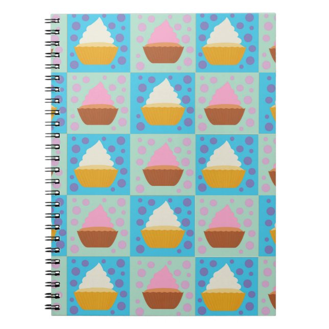 Cupcake Pattern Notizblock (Vorderseite)