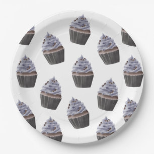 Cupcake Pattern Pappteller